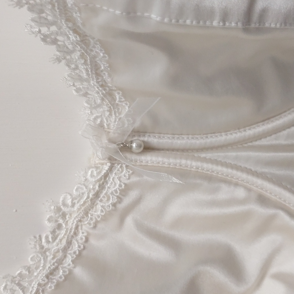 NEW Panache Harlequin Silk Underwire Lace-Up Balcony Longline Bustier 4547 Ivory - Picture 5 of 10